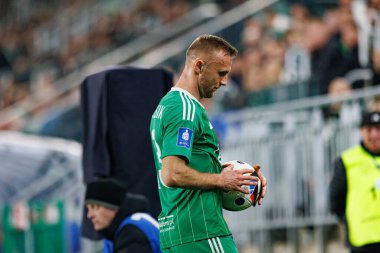 Jan Grzesik, PKO BP Ekstraklasa maçında Radomiak Radom ve Puszcza Niepolomice takımları arasında Stadion Miejski im 'de görüldü. Braci Czachorow (Maciej Rogowski)