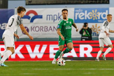Joao Peglow, PKO BP Ekstraklasa maçında Radomiak Radom ve Puszcza Niepolomice takımları arasında Stadion Miejski im 'de görüldü. Braci Czachorow (Maciej Rogowski)