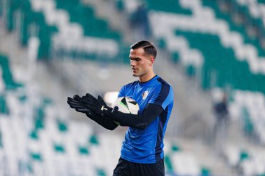 Kewin Komar, PKO BP Ekstraklasa maçında Radomiak Radom ve Puszcza Niepolomice takımları arasında Stadion Miejski im 'de görüldü. Braci Czachorow (Maciej Rogowski)