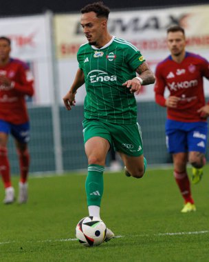 Joao Peglow, PKO BP Ekstraklasa maçında Radomiak Radom ve Rakow Czestochowa takımları arasında Stadion Miejski im 'de görüldü. Braci Czachorow (Maciej Rogowski)
