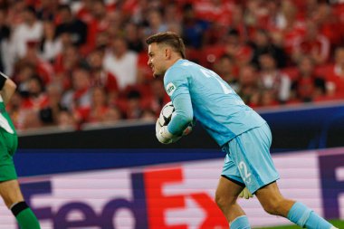 Timon Wellenreuther, SL Benfica ve Feyenoord (Maciej Rogowski) takımları arasında oynanan UEFA Şampiyonlar Ligi maçında görüldü.)