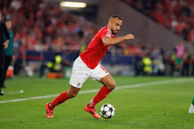 Arthur Cabral UEFA Şampiyonlar Ligi maçında SL Benfica ve Feyenoord (Maciej Rogowski) takımları arasında görüldü.)