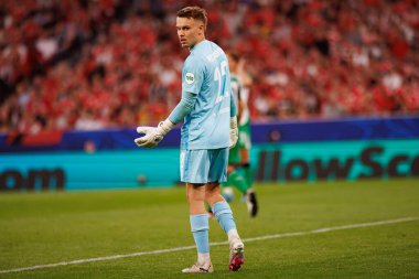 Timon Wellenreuther, SL Benfica ve Feyenoord (Maciej Rogowski) takımları arasında oynanan UEFA Şampiyonlar Ligi maçında görüldü.)