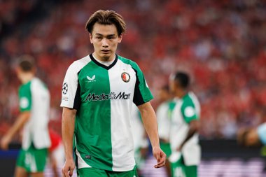 Ueda UEFA Şampiyonlar Ligi maçında SL Benfica ve Feyenoord (Maciej Rogowski) takımları arasında görüldü)