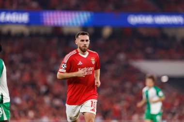 SL Benfica ve Feyenoord (Maciej Rogowski) takımları arasında oynanan UEFA Şampiyonlar Ligi maçında Orkun Kokcu görüldü)