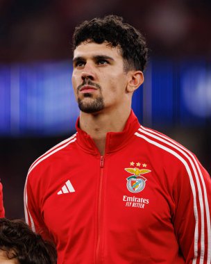 Tomas Araujo UEFA Şampiyonlar Ligi maçında SL Benfica ve Feyenoord (Maciej Rogowski) takımları arasında görüldü.)