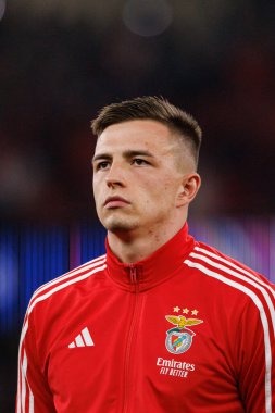 Anatoliy Trubin UEFA Şampiyonlar Ligi maçında SL Benfica ve Feyenoord (Maciej Rogowski) takımları arasında görüldü.)