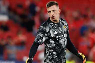Anatoliy Trubin UEFA Şampiyonlar Ligi maçında SL Benfica ve Feyenoord (Maciej Rogowski) takımları arasında görüldü.)