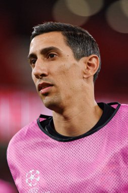 Angel Di Maria UEFA Şampiyonlar Ligi maçında SL Benfica ve Feyenoord (Maciej Rogowski) takımları arasında görüldü.)