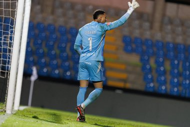 Patrick Sequeira, Estadio Belediyesi Rio Maior 'daki (Maciej Rogowski) Casa Pia ve CD Nacional takımları arasında oynanan Liga Portekiz maçı sırasında görüldü.)