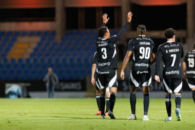 Ruben Kluivert, Casa Pia ve CD Nacional takımları arasında oynanan Liga Portekiz maçında Estadio Belediyesi Rio Maior 'da (Maciej Rogowski)