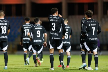 Ruben Kluivert, Casa Pia ve CD Nacional takımları arasında oynanan Liga Portekiz maçında Estadio Belediyesi Rio Maior 'da (Maciej Rogowski)