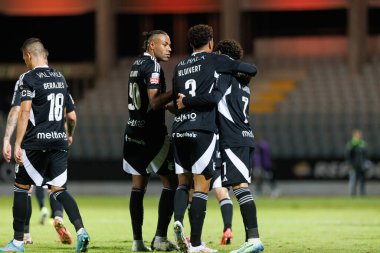 Ruben Kluivert, Casa Pia ve CD Nacional takımları arasında oynanan Liga Portekiz maçında Estadio Belediyesi Rio Maior 'da (Maciej Rogowski)
