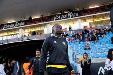 Arvin Appiah, Estadio Belediyesi Rio Maior 'da (Maciej Rogowski) Casa Pia ve CD Nacional takımları arasında oynanan Liga Portekiz maçı sırasında görüldü.)