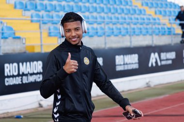 Matheus Dias, Estadio Belediyesi Rio Maior 'da (Maciej Rogowski) Casa Pia ve CD Nacional takımları arasında oynanan Liga Portekiz maçı sırasında görüldü.)