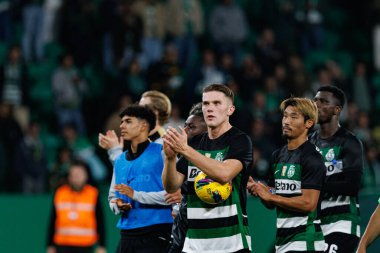 Viktor Gyokeres, Liga Portekiz maçı sırasında Estadio Jose Alvalade 'de (Maciej Rogowski) CP ve CF Estrela Amadora takımları arasında tüm takım ile görüldü.)