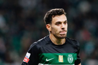 Pedro Goncalf, Liga Portekiz maçı sırasında Estadio Jose Alvalade 'de (Maciej Rogowski) Sporting CP ve CF Estrela Amadora takımları arasında görüldü.)