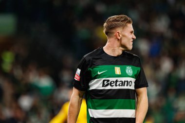 Viktor Gyokeres, Estadio Jose Alvalade 'de (Maciej Rogowski) CP ve CF Estrela Amadora takımları arasında oynanan Liga Portekiz maçında gol attıktan sonra kutlama yaparken görüldü.)
