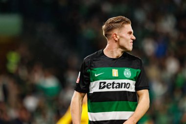 Viktor Gyokeres, Estadio Jose Alvalade 'de (Maciej Rogowski) CP ve CF Estrela Amadora takımları arasında oynanan Liga Portekiz maçında gol attıktan sonra kutlama yaparken görüldü.)