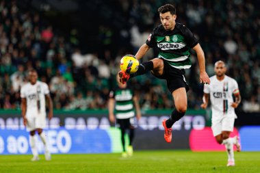 Pedro Goncalf, Liga Portekiz maçı sırasında Estadio Jose Alvalade 'de (Maciej Rogowski) Sporting CP ve CF Estrela Amadora takımları arasında görüldü.)