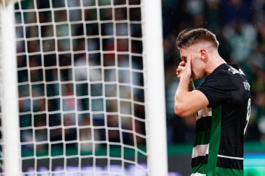 Viktor Gyokeres, Estadio Jose Alvalade 'de (Maciej Rogowski) CP ve CF Estrela Amadora takımları arasında oynanan Liga Portekiz maçında gol attıktan sonra kutlama yaparken görüldü.)