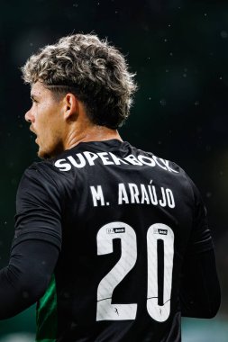 Maximiliano Araujo, Liga Portekiz maçı sırasında Estadio Jose Alvalade 'de (Maciej Rogowski) CP ve CF Estrela Amadora takımları arasında görüldü.)