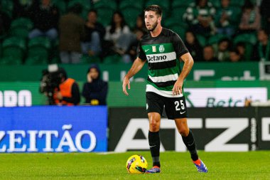 Goncalo Inacio, Liga Portekiz maçı sırasında Estadio Jose Alvalade 'de (Maciej Rogowski) Sporting CP ve CF Estrela Amadora takımları arasında görüldü.)