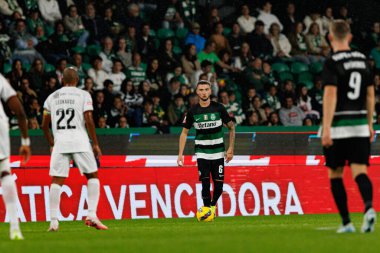 Estadio Jose Alvalade 'de (Maciej Rogowski) Sporting CP ve CF Estrela Amadora takımları arasında oynanan Liga Portekiz maçı sırasında Zeno Debast görüldü)