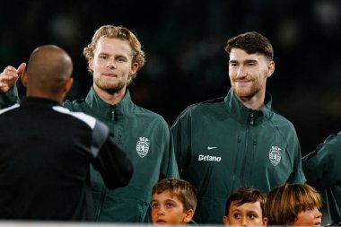 Morten Hjulmand, Franco Israel Liga Portekiz maçı sırasında Estadio Jose Alvalade 'de (Maciej Rogowski) Sportif CP ve CF Estrela Amadora takımları arasında görüldü.)