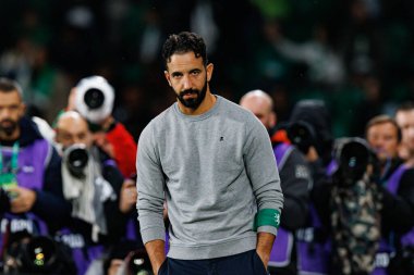 Ruben Amorim seen during Liga Portugal game between teams of Sporting CP and CF Estrela Amadora at Estadio Jose Alvalade (Maciej Rogowski) clipart