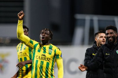 Emmanuel Maviram, Liga Portekiz 2 maçında Benfica B ve CD Tondela takımları arasında Benfica Kampüsü 'nde görüldü (Maciej Rogowski)