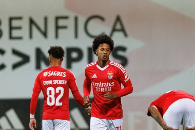 Leandro Santos, Liga Portekiz 2 maçında Benfica B ve CD Tondela takımları arasında Benfica Kampüsü 'nde görüldü (Maciej Rogowski)