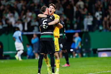 Zeno Debast, Franco Israel UEFA Şampiyonlar Ligi maçında Sporting CP ve Manchester City FC takımları arasında görüldü (Maciej Rogowski)