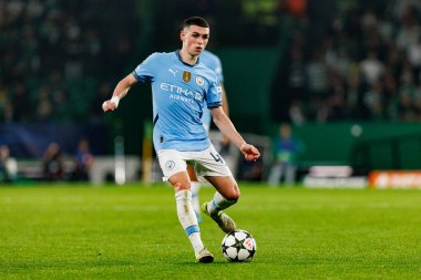 Phil Foden UEFA Şampiyonlar Ligi maçında Sporting CP ve Manchester City FC takımları arasında görüldü (Maciej Rogowski)