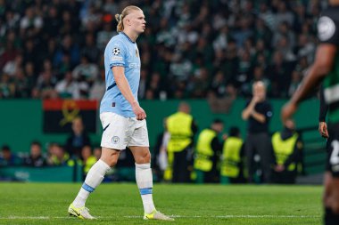 Erling Haaland UEFA Şampiyonlar Ligi maçında Sporting CP ve Manchester City FC takımları arasında görüldü (Maciej Rogowski)