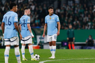 Phil Foden, Matheus Nunes UEFA Şampiyonlar Ligi maçında Sporting CP ve Manchester City FC takımları arasında görüldü (Maciej Rogowski)