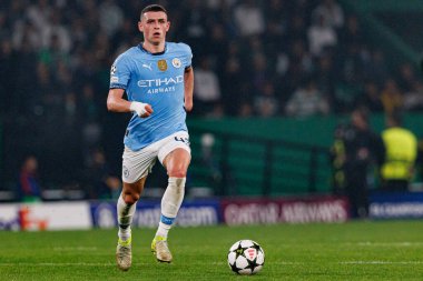 Phil Foden UEFA Şampiyonlar Ligi maçında Sporting CP ve Manchester City FC takımları arasında görüldü (Maciej Rogowski)