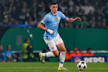 Phil Foden UEFA Şampiyonlar Ligi maçında Sporting CP ve Manchester City FC takımları arasında görüldü (Maciej Rogowski)