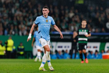 Phil Foden UEFA Şampiyonlar Ligi maçında Sporting CP ve Manchester City FC takımları arasında görüldü (Maciej Rogowski)