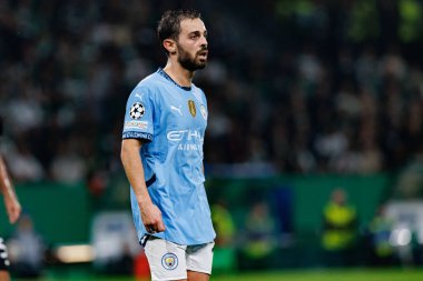 Bernardo Silva UEFA Şampiyonlar Ligi maçında Sporting CP ve Manchester City FC takımları arasında görüldü (Maciej Rogowski)