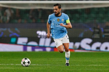 Bernardo Silva UEFA Şampiyonlar Ligi maçında Sporting CP ve Manchester City FC takımları arasında görüldü (Maciej Rogowski)