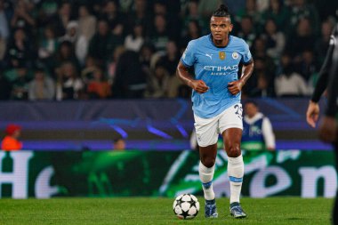 Manuel Akanji UEFA Şampiyonlar Ligi maçında Sporting CP ve Manchester City FC takımları arasında görüldü (Maciej Rogowski)