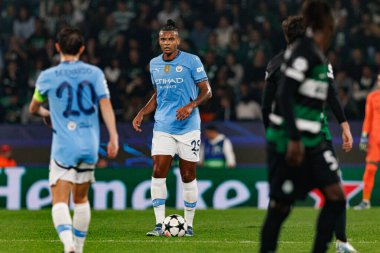 Manuel Akanji UEFA Şampiyonlar Ligi maçında Sporting CP ve Manchester City FC takımları arasında görüldü (Maciej Rogowski)