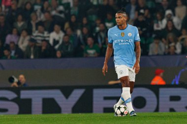 Manuel Akanji UEFA Şampiyonlar Ligi maçında Sporting CP ve Manchester City FC takımları arasında görüldü (Maciej Rogowski)