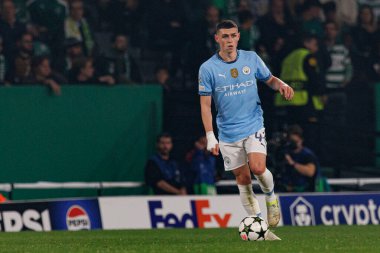 Phil Foden UEFA Şampiyonlar Ligi maçında Sporting CP ve Manchester City FC takımları arasında görüldü (Maciej Rogowski)