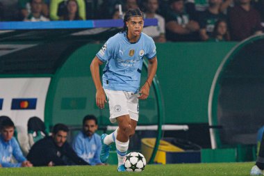 Jahmai Simpson-Pusey UEFA Şampiyonlar Ligi maçında Sporting CP ve Manchester City FC takımları arasında görüldü (Maciej Rogowski)