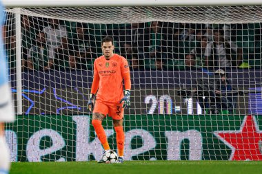 Ederson UEFA Şampiyonlar Ligi maçında Sporting CP ve Manchester City FC takımları arasında görüldü (Maciej Rogowski)