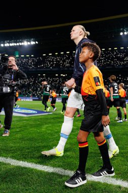 Erling Haaland UEFA Şampiyonlar Ligi maçında Sporting CP ve Manchester City FC takımları arasında görüldü (Maciej Rogowski)