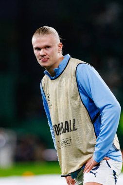 Erling Haaland UEFA Şampiyonlar Ligi maçında Sporting CP ve Manchester City FC takımları arasında görüldü (Maciej Rogowski)