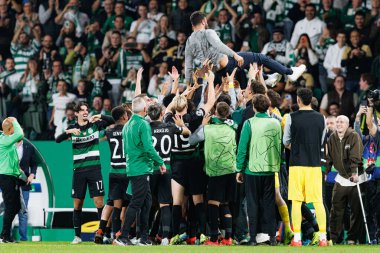 Rubem Amorim, UEFA Şampiyonlar Ligi maçında Manchester City FC (Maciej Rogowski) ve Sporting CP takımları arasında görüldü.)